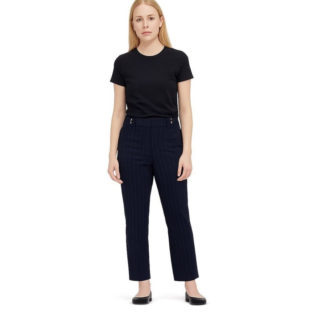 White House Black Market The Slim Ankle Pant Pinstripe Size 14 Long